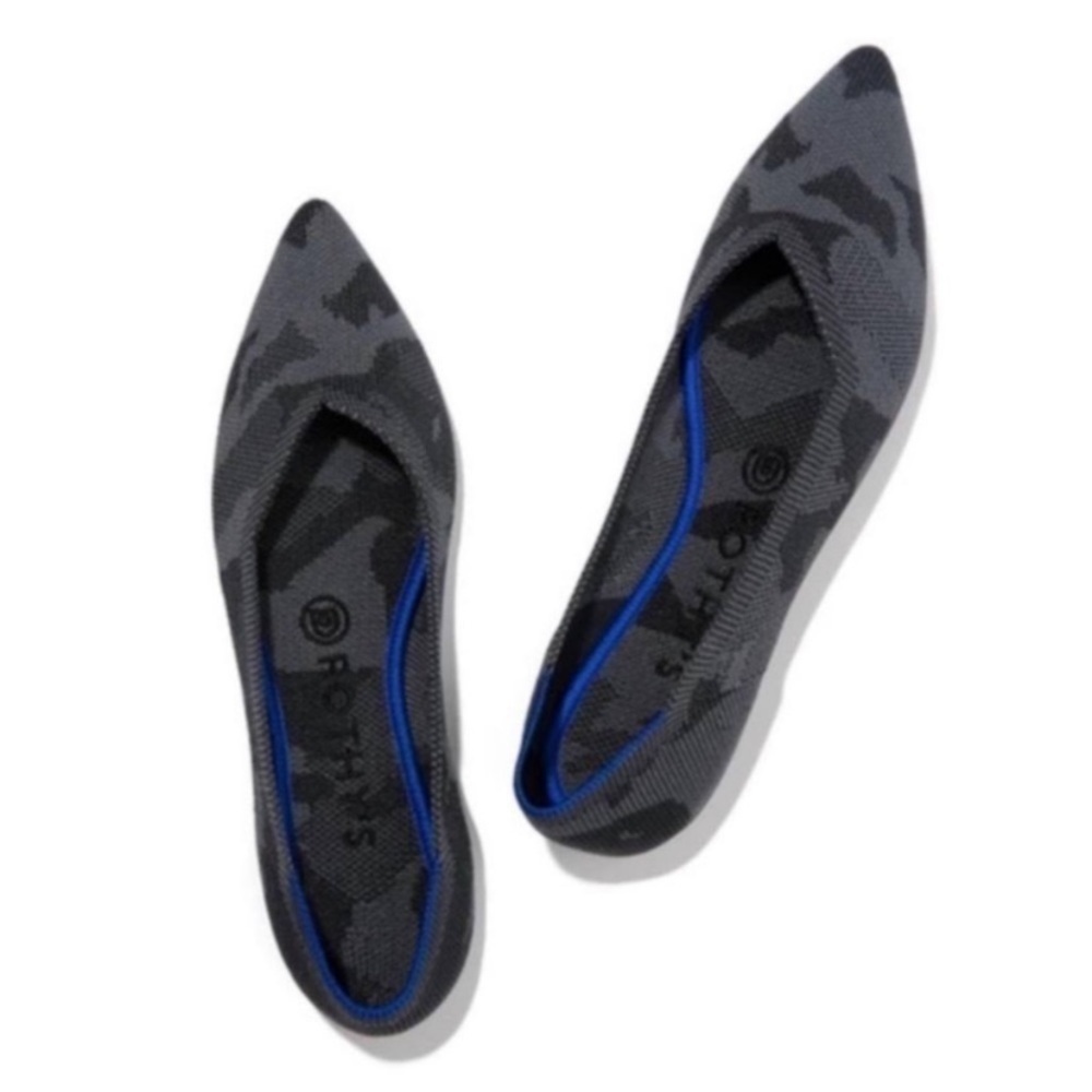 Rothy’s The‎ Point Retired Gray Camo Shoes Size 7.5